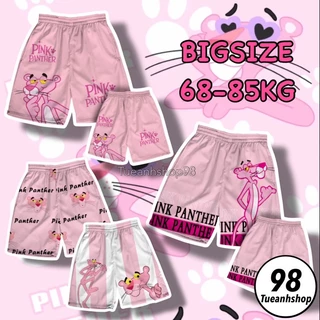 Bigsize 68-85KG Quần Đùi Báo Hồng Pink Panther - Quần Short Cartoon Thun Hoạt Hình Unisex - Quần Đùi Nam Nữ