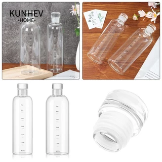 KUNHEV Chai nước thủy tinh 500ml / 750ml chai nước uống thể dục ngoài trời trong suốt