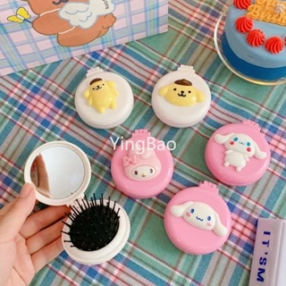 Kawaii sanrio kuromi cinnamoroll my melody candy color túi khí gấp lược massage sanrios series girl heart comb mirror