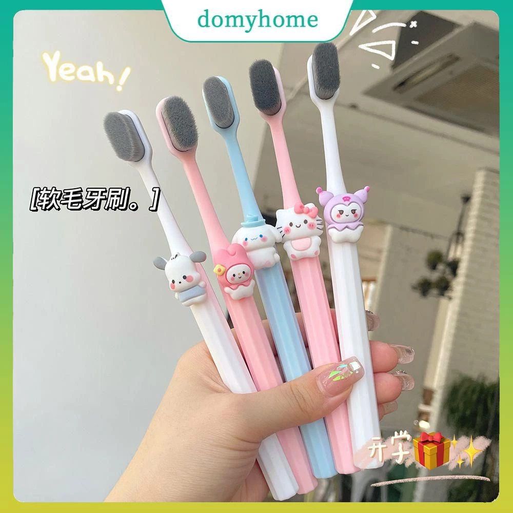 Phim hoạt hình kẹo màu bàn chải đánh răng tóc mềm sanrio kuromi my melody cinnamoroll bàn chải làm sạch răng sinh viên sản phẩm chăm sóc răng miệng dành cho người lớn