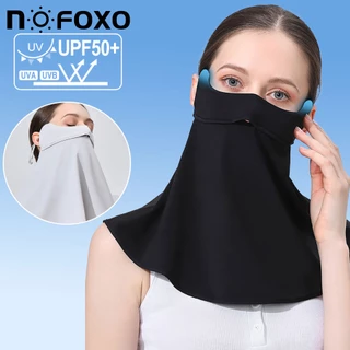 Khẩu trang NOFOXO UPF50+ chống nắng / tia UV bằng lụa lạnh thoáng khí bảo vệ cổ tiện dụng cho nữ