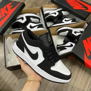 Giày thể thao 𝐉𝐨𝐫𝐝𝐚𝐧 1 low Panda màu đen trắng nam nữ full box, Giày sneaker JD 1 Panda cổ thấp bản đẹp