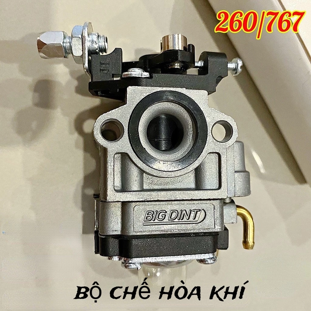 Bộ chế hòa khí 260 / 767 / CG260, hiệu NARITA, bộ chế hòa khí máy cắt cỏ, bình xịt, bộ chế hòa khí