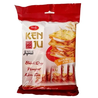 Bánh Richy Kenju quy hành kem dẻo túi 186g (12 gói)