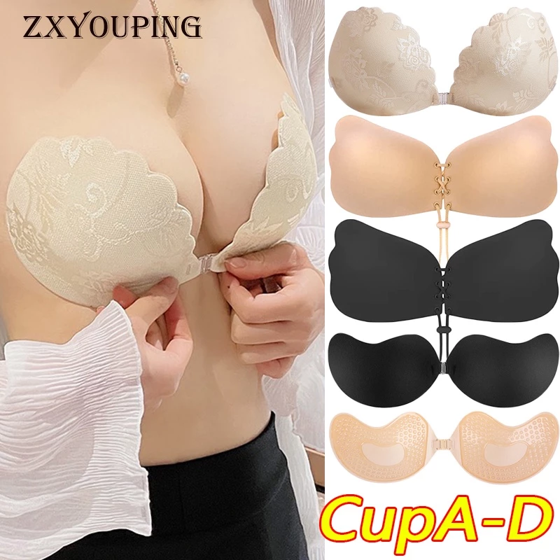 ZXYOUPING áo silicone dán nâng ngực-Áo dán ngực cài trước siêu độn - Miếng dán ngực tạo khe quyến rũ-dính siêu chắc dán ngực