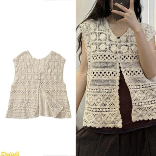 Áo Cardigan Dệt Kim Sát Nách Thời Trang Mùa Hè Cho Bé Gái