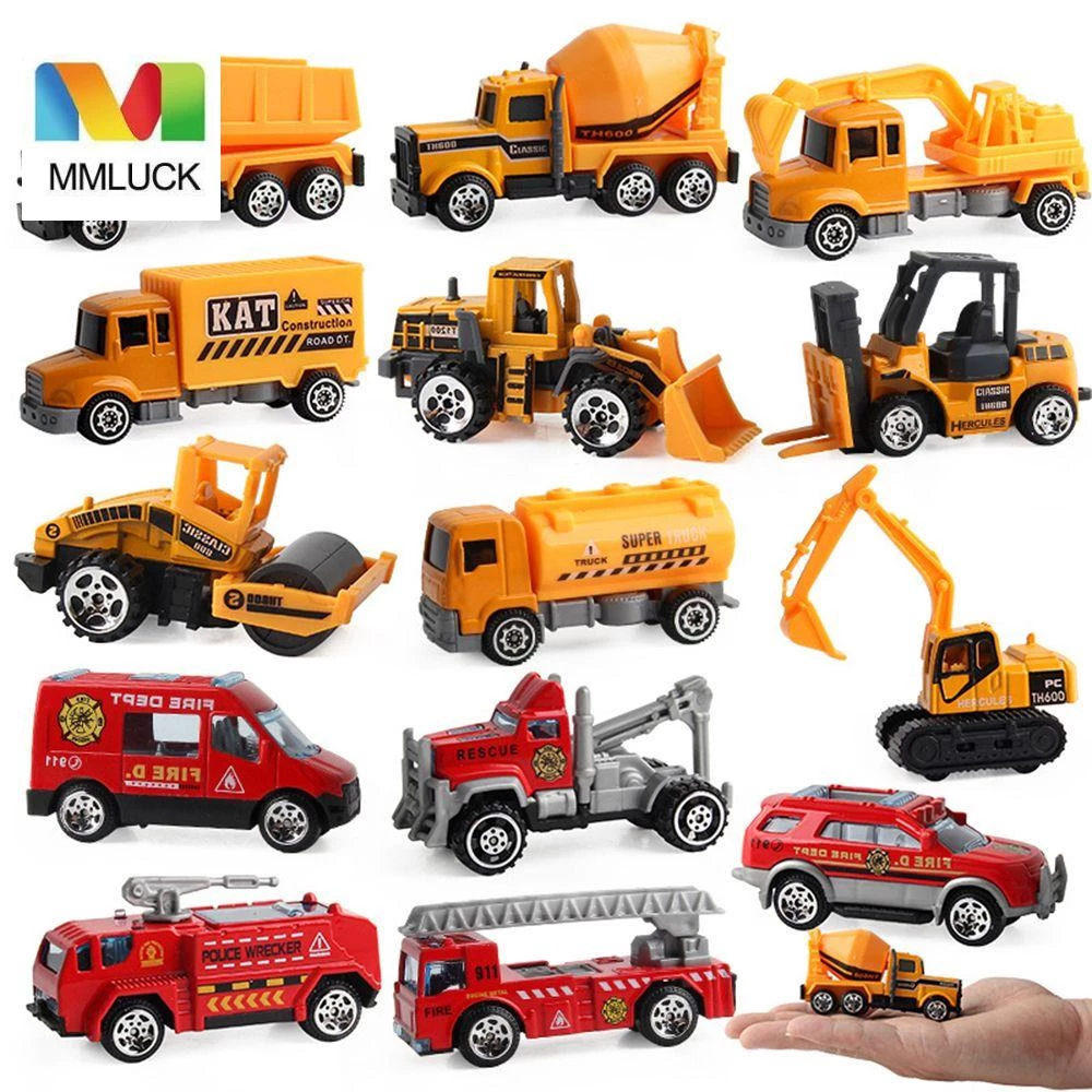 Bộ Đồ Chơi Xe Công Trường Mini Bằng Hợp Kim Dành Cho Trẻ Em