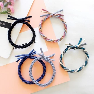 dây cột tóc scrunchies cột tóc dây buộc tóc scrunchies đồ cột tóc phụ kiện tóc buộc tóc dây buộc tóc Dây Buộc Tóc Thắt Nút Bằng Cao Su Dày Dặn Co Giãn Nhiều Màu Sắc Phong Cách Hàn Quốc