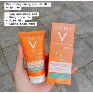 Kem chống nắng vichy  dành cho da dầu mụn da nhạy cảm