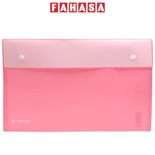 Bìa Nút Màu Pastel F4 - Thiên Long CBF-003 - Hồng Pastel (Sức Chứa 125 Tờ A4)