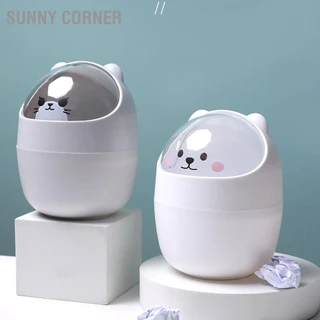 Sunny corner Có hàng sẵn Thùng Rác Để Bàn Mini Có Thể Xuất Hiện Dễ Thương  Mở Lớn Nhựa Tháo Rời Giỏ Nắp Đậy