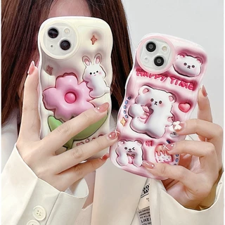 DBW| Ốp lưng Xiaomi Poco F4 X3 X4 X5 M3 M4 Pro NFC M5S Redmi A1 A2 S2 4X 5 Plus 6 5A 6A 7 8 8A Pro 9T 9A 9C 10C 10A 12 12C Soft Lovely Ice Cream Bear flower Rabbit Handphone Case