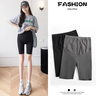 Quần legging bà bầu mùa hè mỏng da cá mập Quần bà bầu mặc ngoài Quần an toàn Quần short thể thao