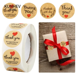 KUNHEV New Gift Label Decorations Seal Sticker Sticker Decoration Sealing Paste Creative Packaging Sealing Paper Thank Candy Bag Box Sticker Label