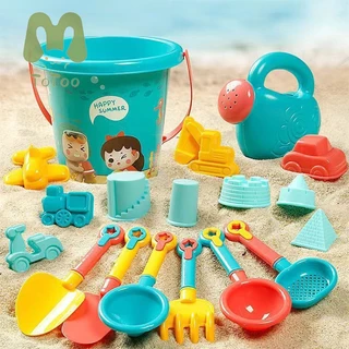 ToToo Bộ đồ chơi bãi biển cho trẻ em đồng hồ cát xô cát xẻng dụng cụ cát cho bé chơi cát bé trai và bé gái