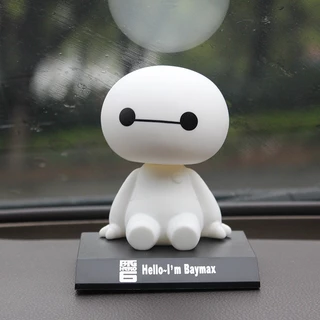 Đồ trang trí Nhân Vật Baymax Robot Lắc Đầu Bằng Nhựa Màu Trắng Hoạt Hình Trang Trí Nội Thất Xe Hơi