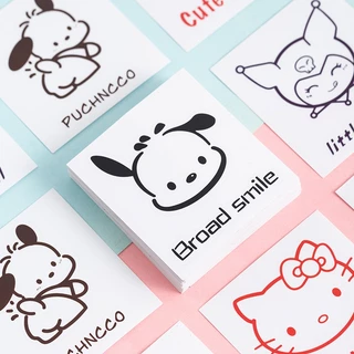 Sanrio Miếng Dán Trang Trí Sổ Tay / Cốc Nước / Laptop / Máy Tính Họa Tiết Chú Chó Kuromi Hoạt Hình Dễ Thương