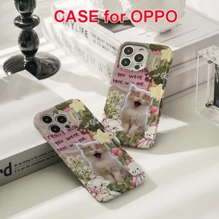 Ốp Điện Thoại Cứng In Hình Cô Gái Và Mèo Cho OPPO Find X5 Pro Find X5 X3 Pro F9 F11 A91 A9 A5 A78 A77 A53 A33 A31 A17 A15 A15S