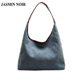 Túi Xách JASMIN NOIR Vải Denim Cỡ Lớn Thời Trang Dành Cho Nữ