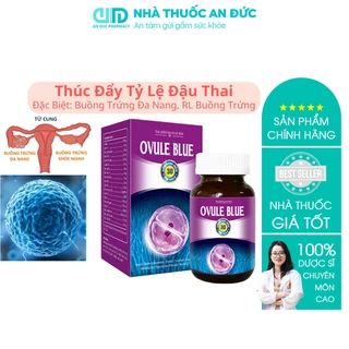 Bổ Trứng, Tăng Khả Năng Thụ Thai Ovule Blue - Vitamin Tổng Hợp, Nội Tiết Tố Nữ, Inositol, Acid Folic, (Hộp 30 viên)