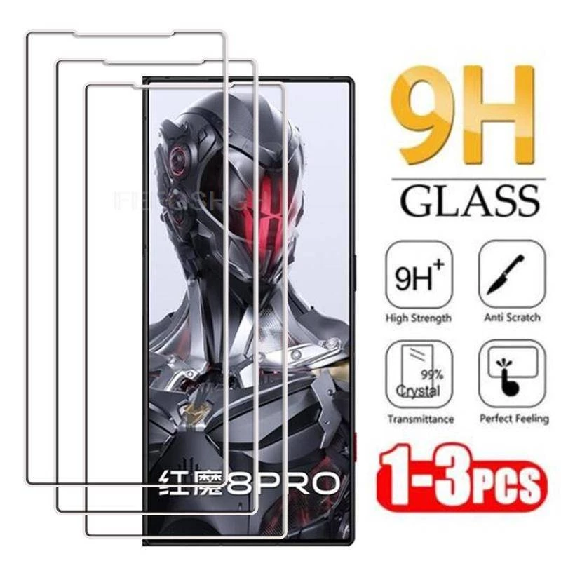 Kính cường lực gốc 3pcs hd cho red magic 8 pro plus 7s 7 6s 6 pro bảo vệ màn hình bảo vệ phim cho red magic 5g lite 6r 5s 3 3s 2s