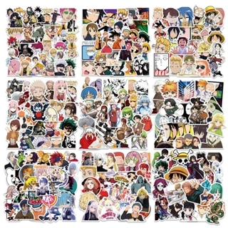 Set 200 / 100 / 50 Nhân Vật Anime Demon Slayer Jujutsu Kaisen Haikyuu! Miếng Dán Trang Trí Họa Tiết Graffiti ONE PIECE