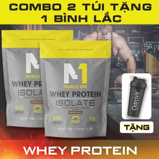 Sữa tăng cơ giảm mỡ MUSCLE ONE , whey protein isolate 2kg (combo 2 túi tặng bình) - Muscle_Whey1