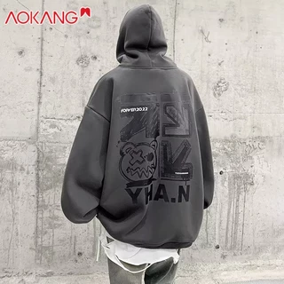 Aokang Áo Hoodie Dáng Rộng Đơn Giản Trẻ Trung Hợp Thời Trang Cho Nam