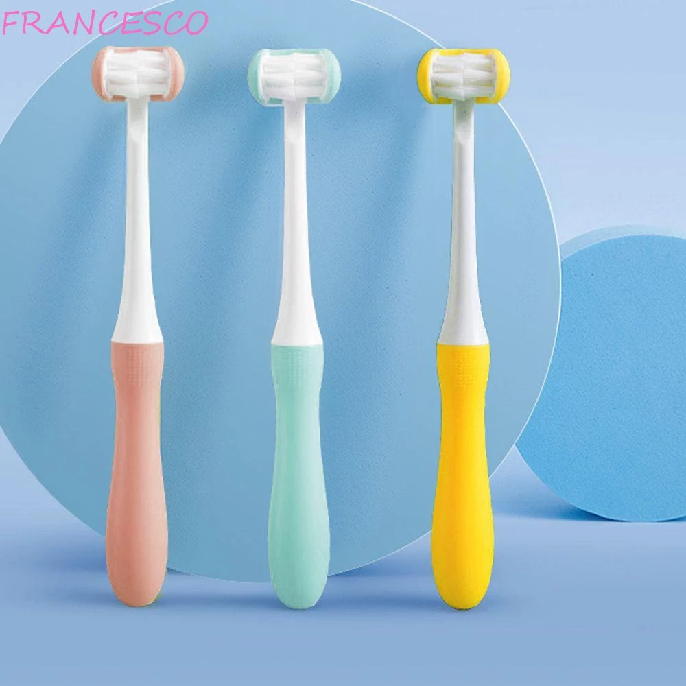 Bàn Chải Đánh Răng Ba Mặt Silicone Hình Chữ U Cho Bé 3-15 Tuổi