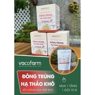 [MUA 1 TẶNG 1] Đông Trùng Hạ Thảo Khô Sấy Thăng Hoa Vacofarm (Hộp 30g), Tặng Túi ĐTHT 10G giá không đổi