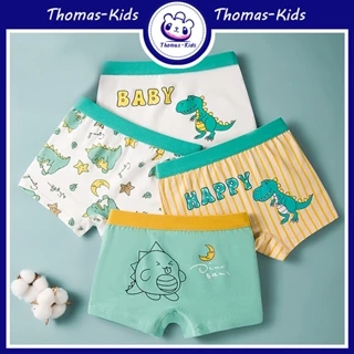 [THOMAS KIDS] 3-13 Tuổi Quần Lót Cotton Thân Thiện Với Da Thoáng Khí In Họa Tiết Hoạt Hình Dễ Thương Dành Cho Bé Trai