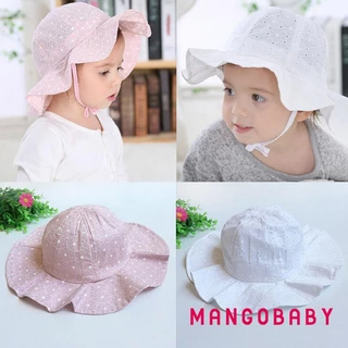 Nón Bucket Chất Liệu Cotton Mềm Mại Màu Trơn Thời Trang Đi Biển Cho Bé