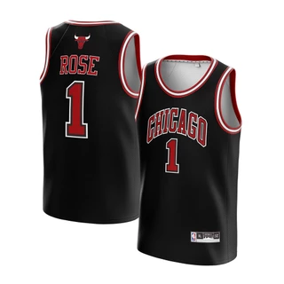 Áo Bóng Rổ Jersey Derrick Rose Chicago Bulls Black Swingman NBA Baju Kaos