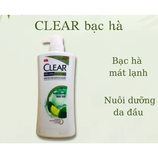 Dầu gội CLEAR mát lạnh bạc hà chai 630g