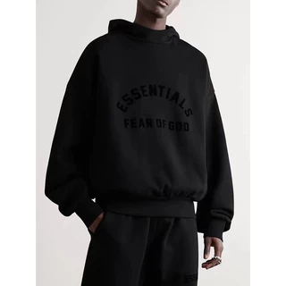 Áo hoodie Họa Tiết fearof god essentials ss 23 Cá Tính Cho Nam Nữ Đen