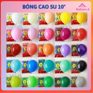 Set 100 bóng bay caosu trang trí sinh nhật,sự kiện, phòng cưới,... đủ màu[Loại dày 2,2gram]