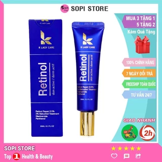 Kem Dưỡng Retinol K Lady Care Hàn Quốc 30ml giảm mụn, mờ thâm nám, làm trắng, chống lão hoá