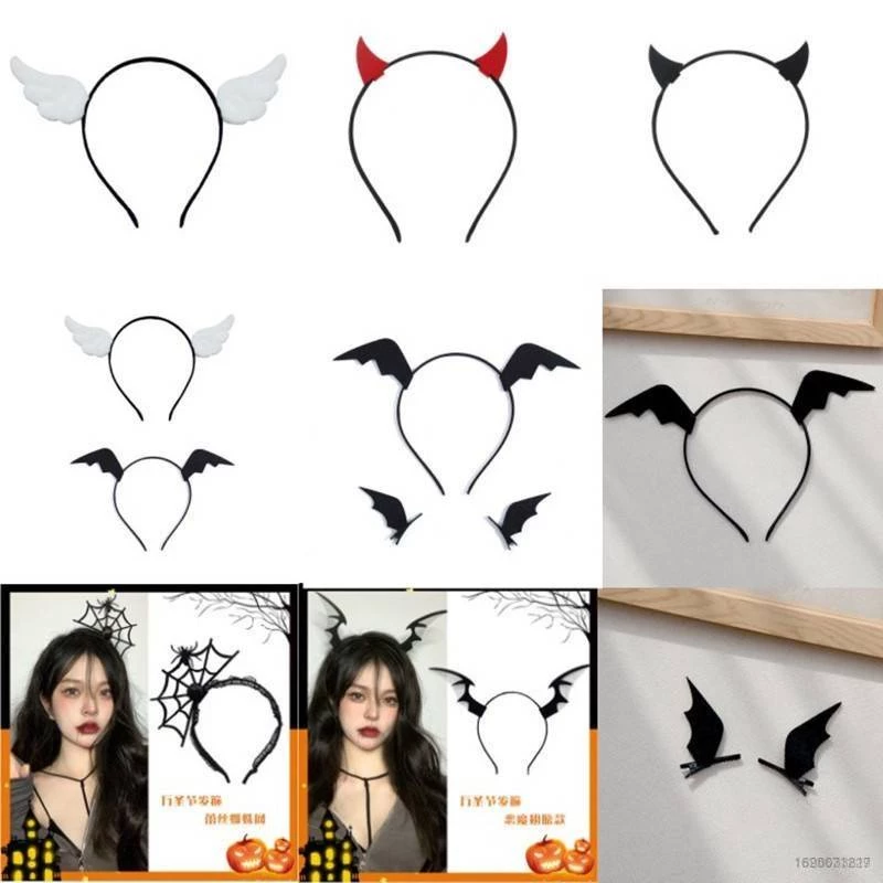 Cài Tóc Mạng Nhện / Thiên Thần / Ác Quỷ Trang Trí Halloween