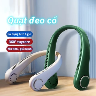 Quạt đeo cổ Quạt đeo cổ thông minh 4000mAh, ba tốc độ gió, lựa chọn hàng đầu khi sử dụng ngoài trời