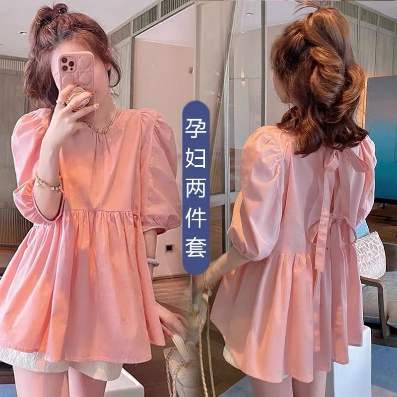 YHTN váy bầu bigsize dễ thương xinh đầm bầu babydoll Thời trang váy bầu