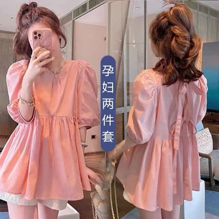 YHTN váy bầu bigsize dễ thương xinh đầm bầu babydoll Thời trang váy bầu