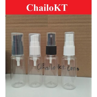 Chai nhựa chiết trong suốt 5ml 10ml 20ml 30ml nắp xịt phun sương, nắp ấn, nắp xoáy, nắp đổ (KHO SỈ)