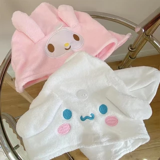 Sanrio mũ tắm thêu sợi nhỏ dễ thương kuromi my melody cinnamoroll mũ tóc khô thấm nước mũ làm khô nhanh