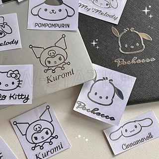 Kawaii anime sanrio metal sticker / cartoon cute cinnamoroll kuromi melody sticker / hand account water cup điện thoại máy tính đề can trang trí / hình dán tự dính chống thấm nước