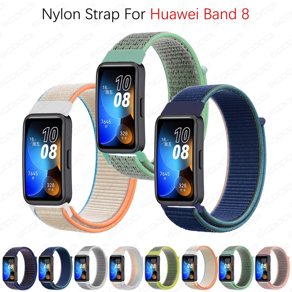 Dây đeo vòng Nylon thể thao cho Huawei band 8 / band 9 phụ kiện dây đeo Đồng hồ thông minh thay thế dây đeo cổ tay vòng đeo tay