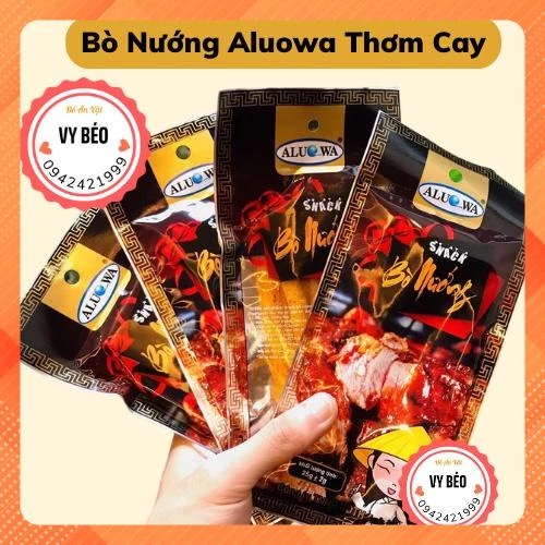 Gói Snack Bò Nướng Aluowa ⭐FREESHIP⭐Thơm Cay Tuổi Thơ