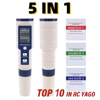 [Ưu đãi giá sốc] Bút kiểm tra chất lượng nước 5 trong 1 RCYAGO để kiểm tra PH/Tds/Ec/độ mặn/nhiệt độ