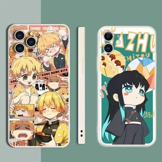 Ốp Điện Thoại Silicon Mềm Hình Anime Demon Slayer Cho IPhone 5 5S 6 6s 7 8 Plus 14 13 12 11 Pro Max SE2020 X XR Xs Max 12