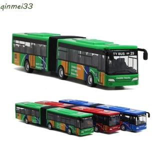 Qinmei Diecast Xe Buýt Đồ Chơi 4 Bánh Xe Cho Bé Trai Xe Bộ Đồ Chơi Xe Ô Tô Xe Bus Mô Hình Đồ Chơi Giáo Dục Xe Buýt Khớp Nối