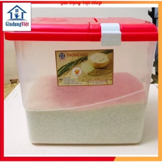 Thùng đựng gạo 15kg có nắp nhựa Việt Nhật. Kích thước: 32 x 32 x 34cm. Hàng Việt Nam chất lượng cao (MI-363)